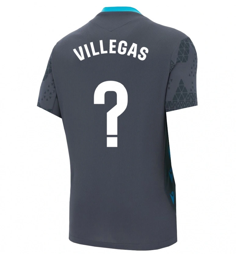 Danxen Hombre Camiseta Sergio Villegas #0 Gris Oscuro Negro Portero Equipación 2025/26 La Camisa México