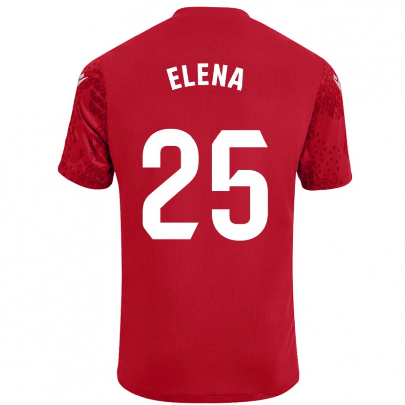 Danxen Hombre Camiseta Elena Gómez Labrador #25 Rojo Blanco Portero Equipación 2025/26 La Camisa México