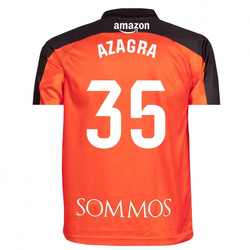 Danxen Hombre Camiseta Nico Azagra #35 Naranja Negro Portero Equipación 2025/26 La Camisa México