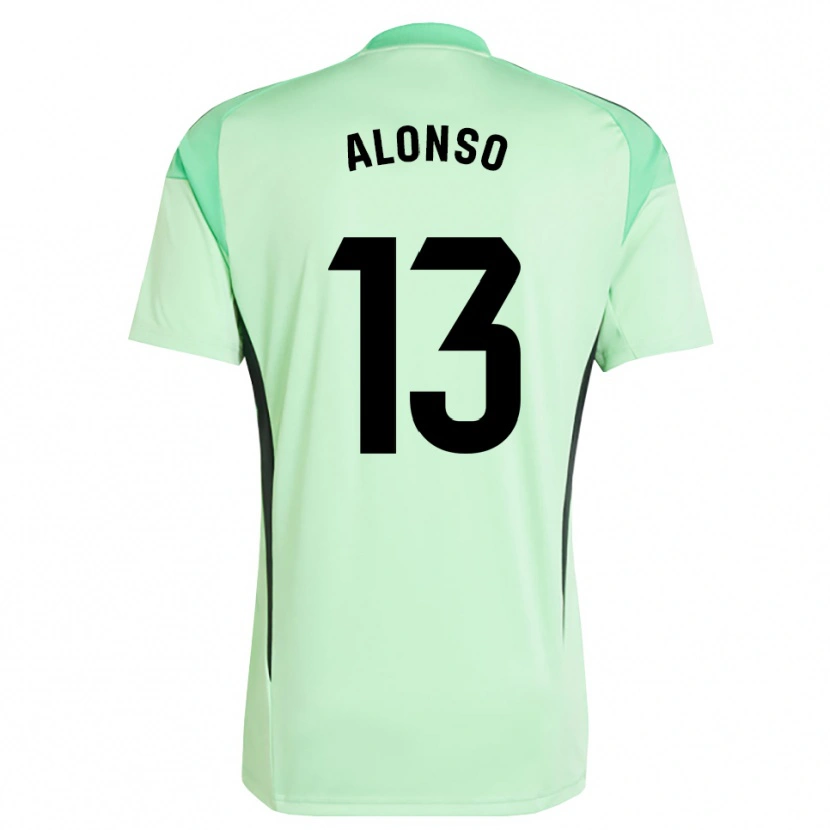 Danxen Hombre Camiseta Maikel Alonso #13 Verde Claro Negro Portero Equipación 2025/26 La Camisa México