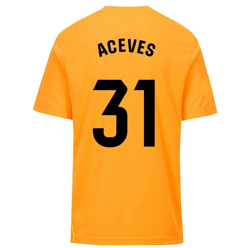 Danxen Hombre Camiseta Álvaro Aceves #31 Naranja Negro Portero Equipación 2025/26 La Camisa México
