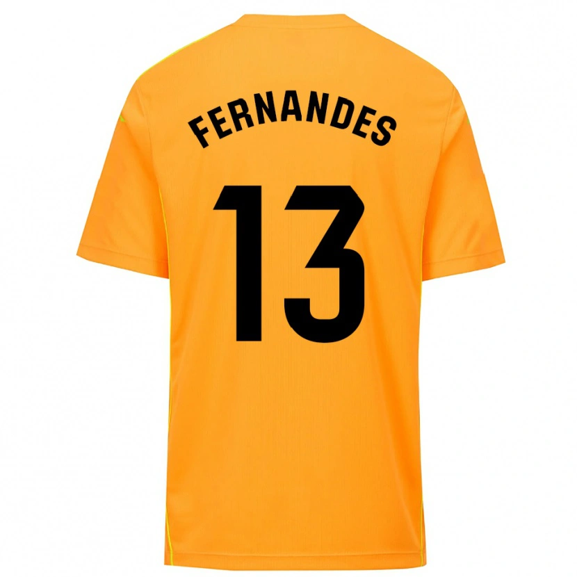 Danxen Hombre Camiseta Guilherme Fernandes #13 Naranja Negro Portero Equipación 2025/26 La Camisa México