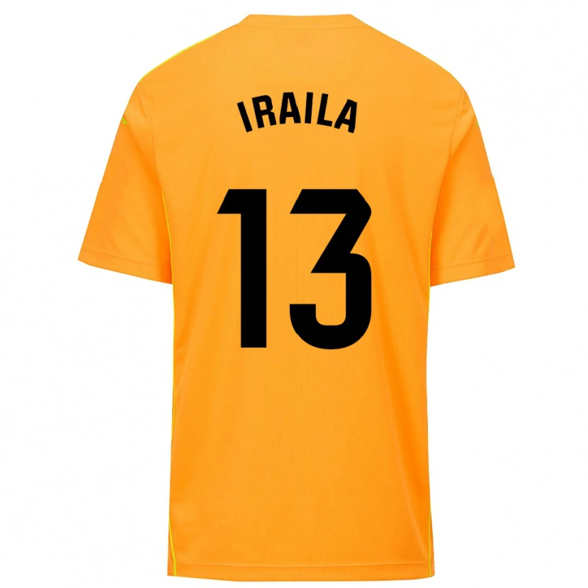 Danxen Hombre Camiseta Iraila Rivera Simón #13 Naranja Negro Portero Equipación 2025/26 La Camisa México