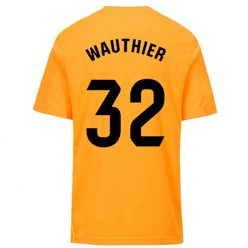 Danxen Hombre Camiseta Hugo Wauthier #32 Naranja Negro Portero Equipación 2025/26 La Camisa México