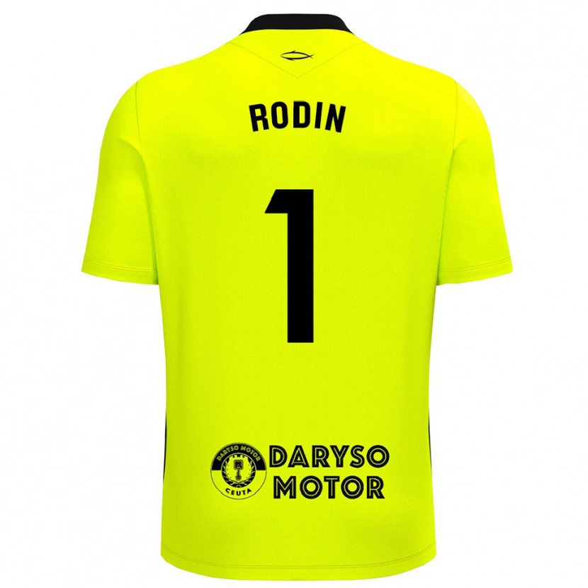Danxen Hombre Camiseta Antonio Rodin #1 Negro Verde Amarillo Portero Equipación 2025/26 La Camisa México