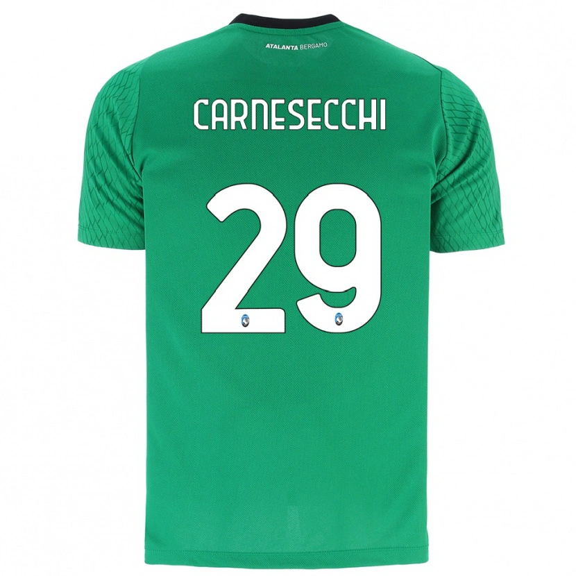 Danxen Hombre Camiseta Marco Carnesecchi #29 Verde Esmeralda Portero Equipación 2025/26 La Camisa México