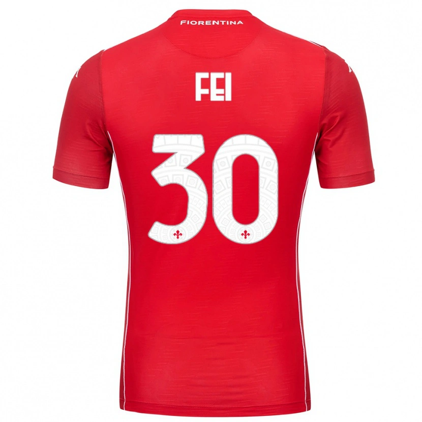 Danxen Hombre Camiseta Gianmaria Fei #30 Rojo Blanco Portero Equipación 2025/26 La Camisa México