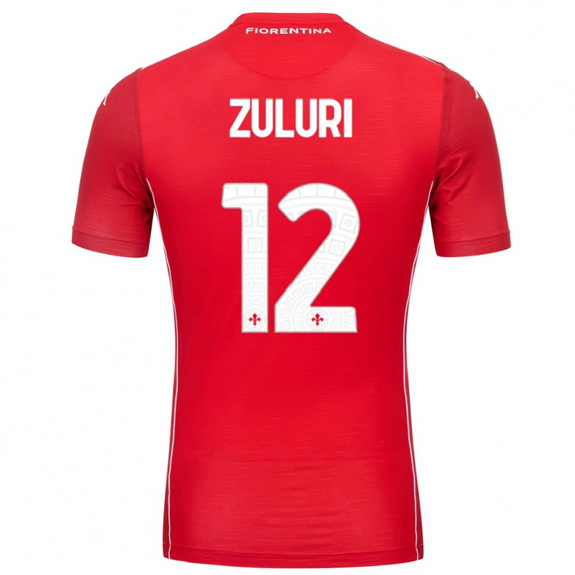 Danxen Hombre Camiseta Athena Zuluri #12 Rojo Blanco Portero Equipación 2025/26 La Camisa México