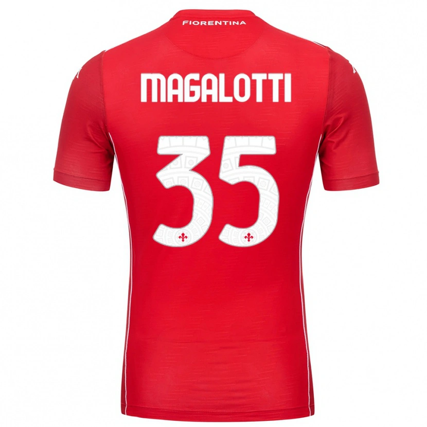 Danxen Hombre Camiseta Mattia Magalotti #35 Rojo Blanco Portero Equipación 2025/26 La Camisa México