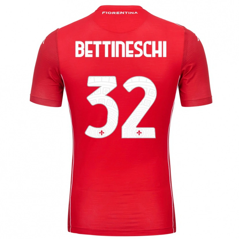 Danxen Hombre Camiseta Giorgia Bettineschi #32 Rojo Blanco Portero Equipación 2025/26 La Camisa México