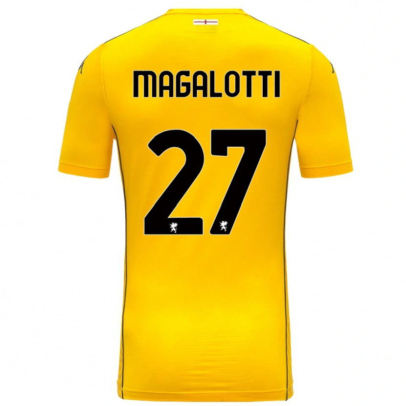Danxen Hombre Camiseta Gabriele Magalotti #27 Amarillo Oscuro Negro Portero Equipación 2025/26 La Camisa México