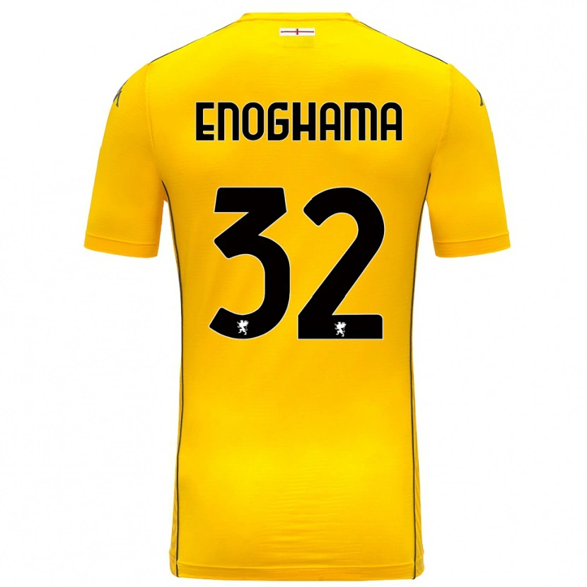 Danxen Hombre Camiseta Isaac Enoghama #32 Amarillo Oscuro Negro Portero Equipación 2025/26 La Camisa México
