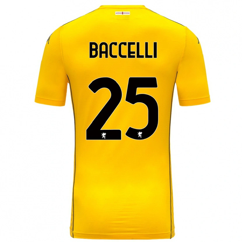 Danxen Hombre Camiseta Pietro Baccelli #25 Amarillo Oscuro Negro Portero Equipación 2025/26 La Camisa México