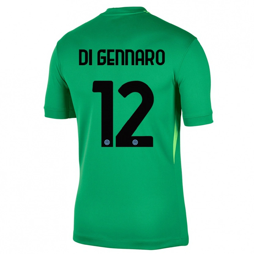 Danxen Hombre Camiseta Raffaele Di Gennaro #12 Verde Claro Negro Portero Equipación 2025/26 La Camisa México