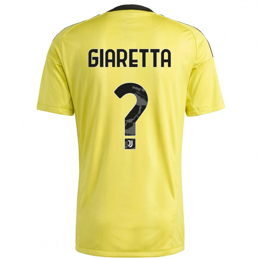 Danxen Hombre Camiseta Emanuele Giaretta #0 Blanco Amarillo Portero Equipación 2025/26 La Camisa México