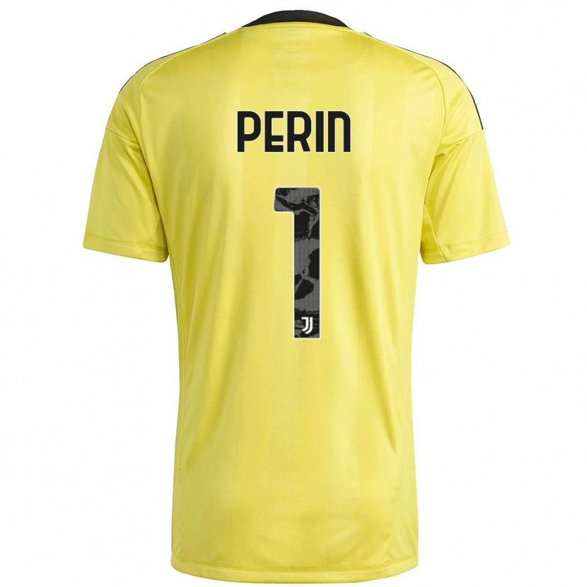 Danxen Hombre Camiseta Mattia Perin #1 Blanco Amarillo Portero Equipación 2025/26 La Camisa México