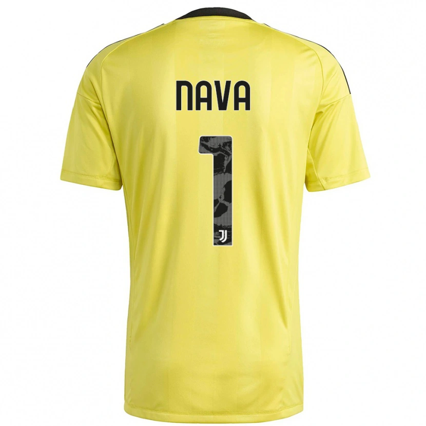 Danxen Hombre Camiseta Sebastiano Nava #1 Blanco Amarillo Portero Equipación 2025/26 La Camisa México
