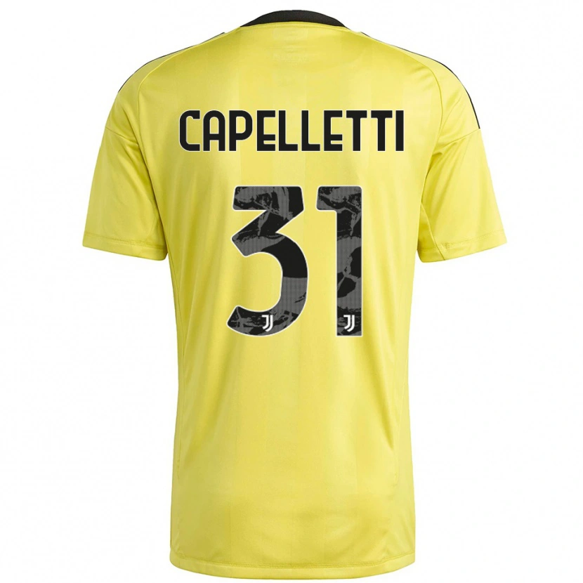Danxen Hombre Camiseta Alessia Capelletti #31 Blanco Amarillo Portero Equipación 2025/26 La Camisa México