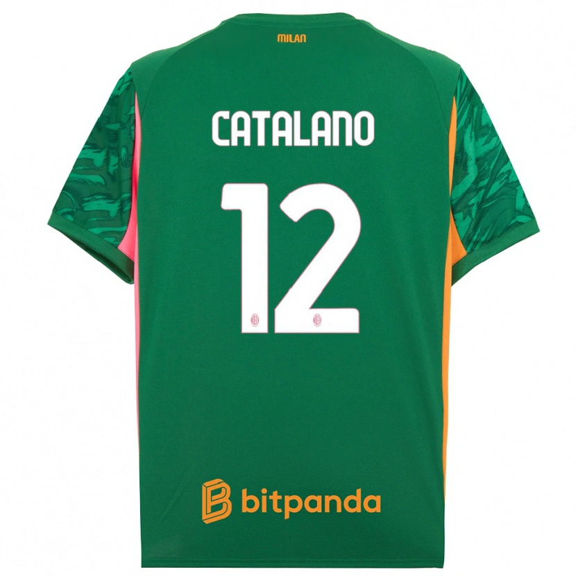 Danxen Hombre Camiseta Alessio Catalano #12 Verde Naranja Rosa Portero Equipación 2025/26 La Camisa México