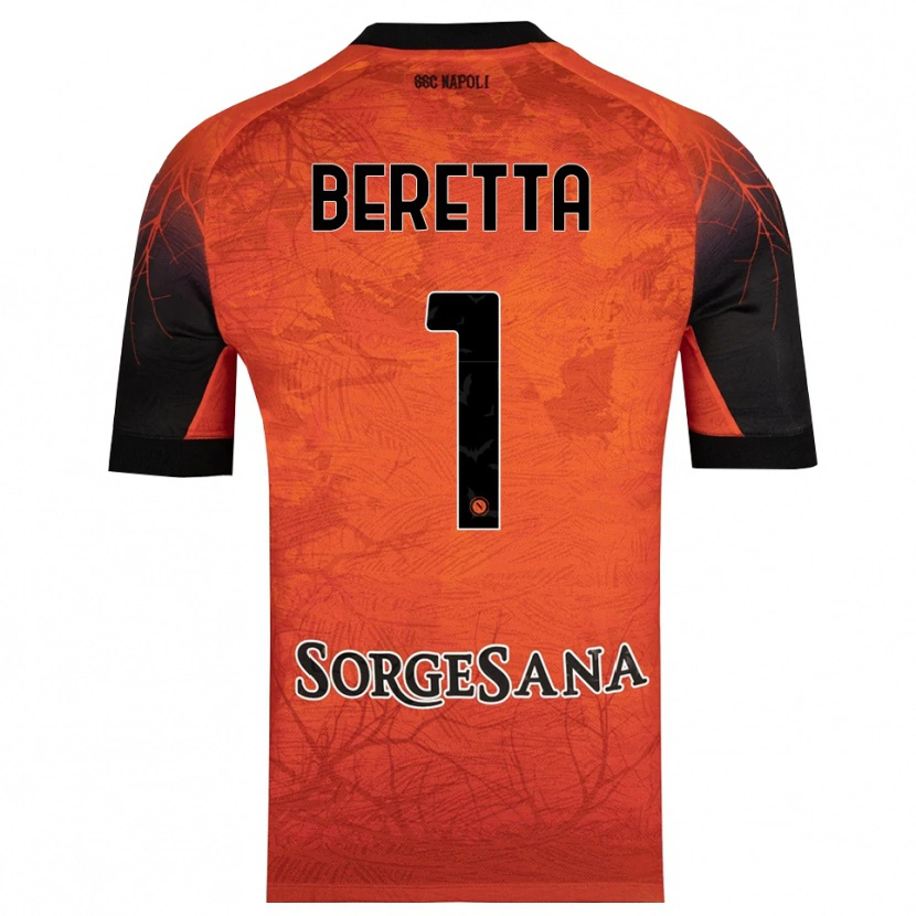 Danxen Hombre Camiseta Beatrice Beretta #1 Naranja Rojo Negro Portero Equipación 2025/26 La Camisa México