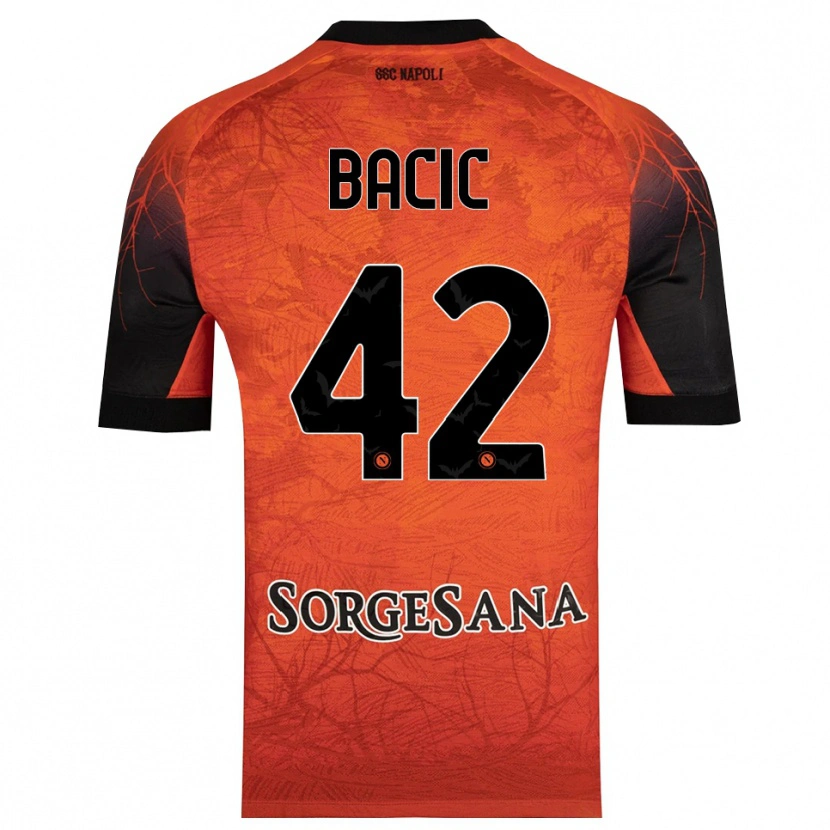 Danxen Hombre Camiseta Doris Bačić #42 Naranja Rojo Negro Portero Equipación 2025/26 La Camisa México