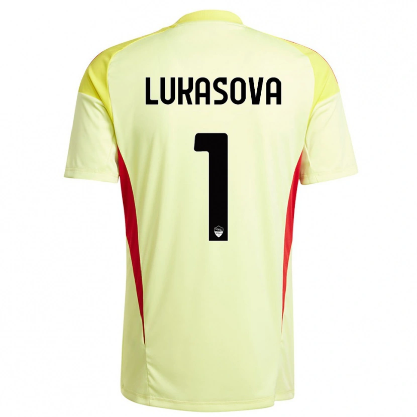 Danxen Hombre Camiseta Olivie Lukášová #1 Amarillo Claro Naranja Portero Equipación 2025/26 La Camisa México