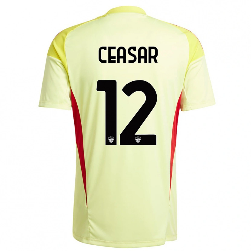 Danxen Hombre Camiseta Camelia Ceasar #12 Amarillo Claro Naranja Portero Equipación 2025/26 La Camisa México