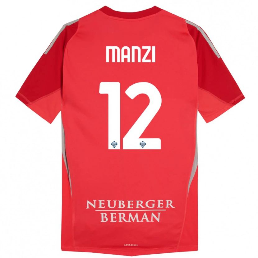 Danxen Hombre Camiseta Federico Manzi #12 Rojo Gris Portero Equipación 2025/26 La Camisa México