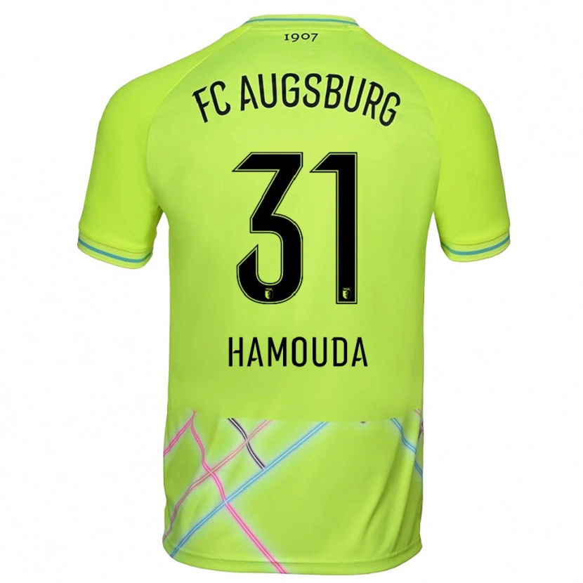 Danxen Hombre Camiseta Hania Hamouda #31 Verde Amarillo Negro Portero Equipación 2025/26 La Camisa México