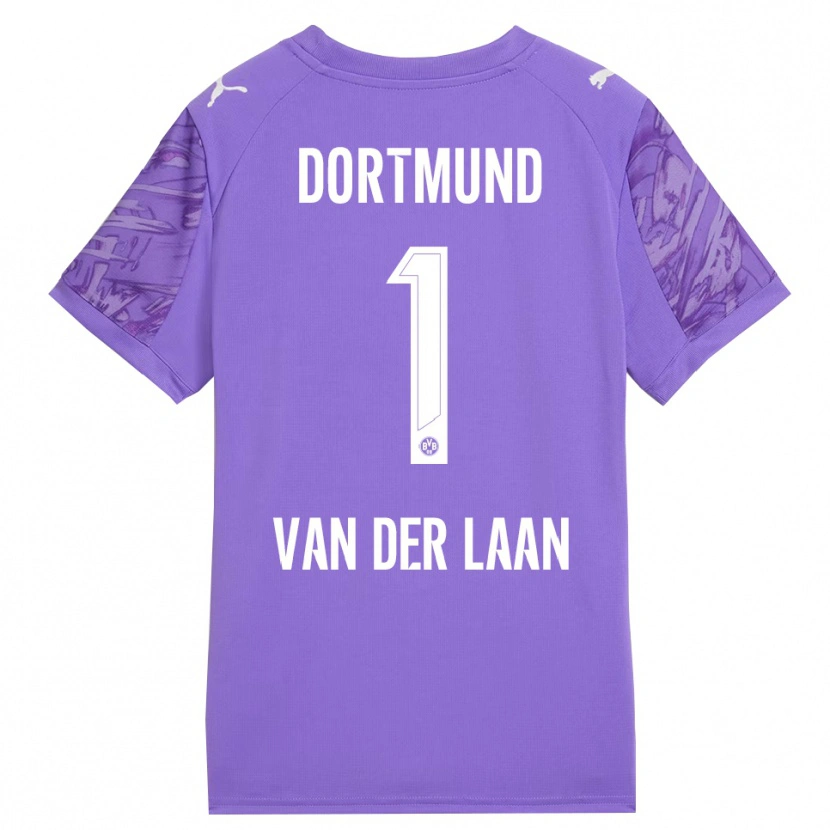 Danxen Hombre Camiseta Laura Van Der Laan #1 Lila Blanco Portero Equipación 2025/26 La Camisa México