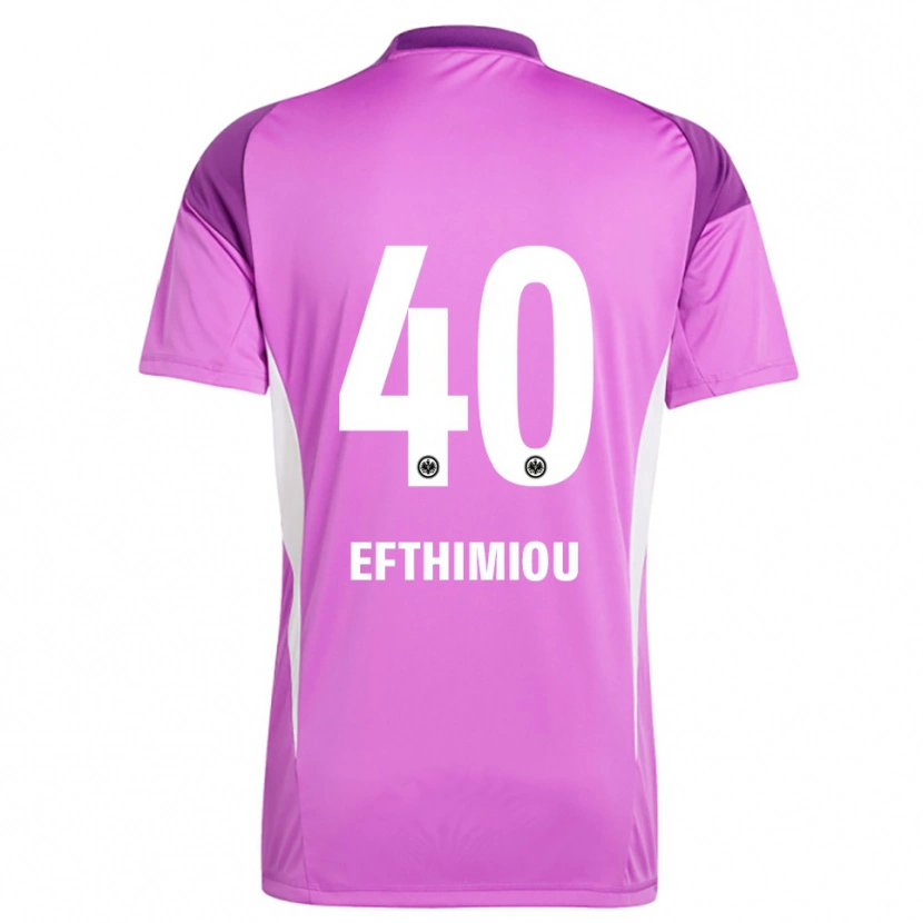 Danxen Hombre Camiseta Sissis Efthimiou #40 Lila Blanco Portero Equipación 2025/26 La Camisa México