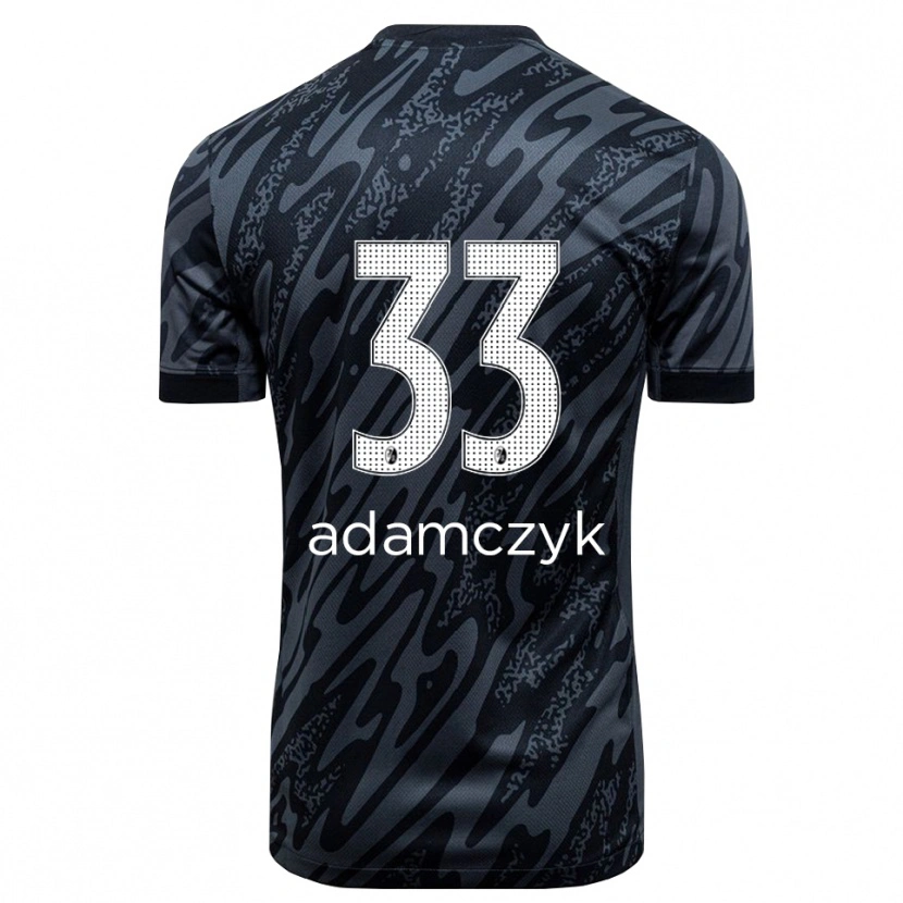Danxen Hombre Camiseta Rebecca Adamczyk #33 Negro Blanco Portero Equipación 2025/26 La Camisa México
