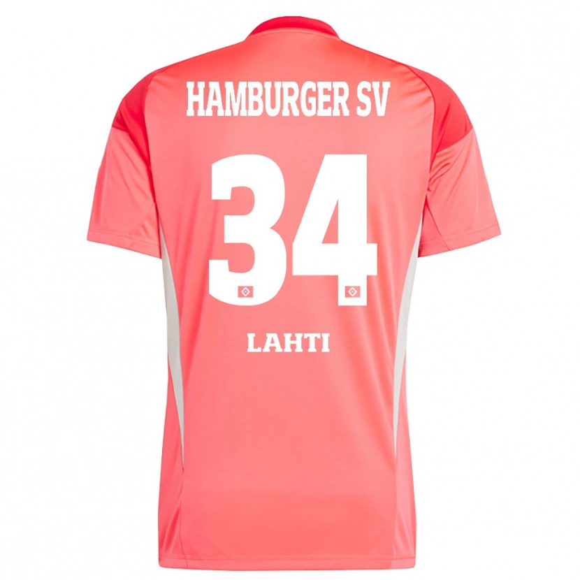 Danxen Hombre Camiseta Elias Lahti #34 Naranja Rojo Portero Equipación 2025/26 La Camisa México