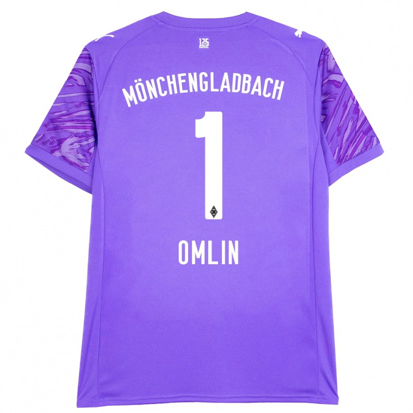 Danxen Hombre Camiseta Jonas Omlin #1 Lila Blanco Portero Equipación 2025/26 La Camisa México