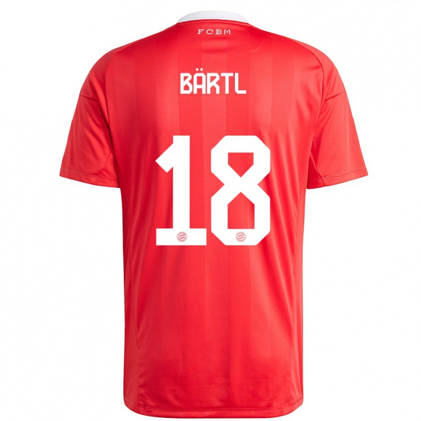 Danxen Hombre Camiseta Jannis Bärtl #18 Blanco Rojo Portero Equipación 2025/26 La Camisa México