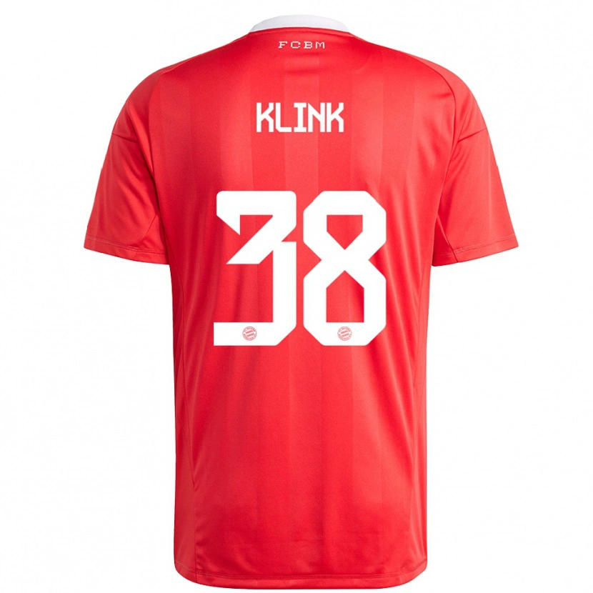 Danxen Hombre Camiseta Anna Klink #38 Blanco Rojo Portero Equipación 2025/26 La Camisa México