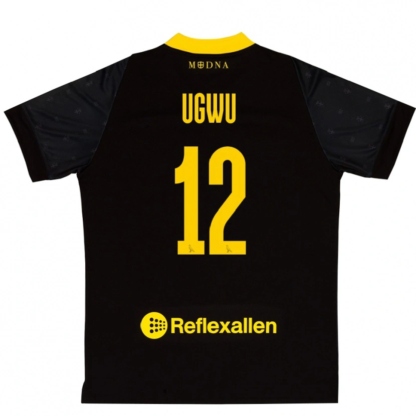 Danxen Hombre Camiseta Ferdinand Ugwu #12 Amarillo Negro Portero Equipación 2025/26 La Camisa México
