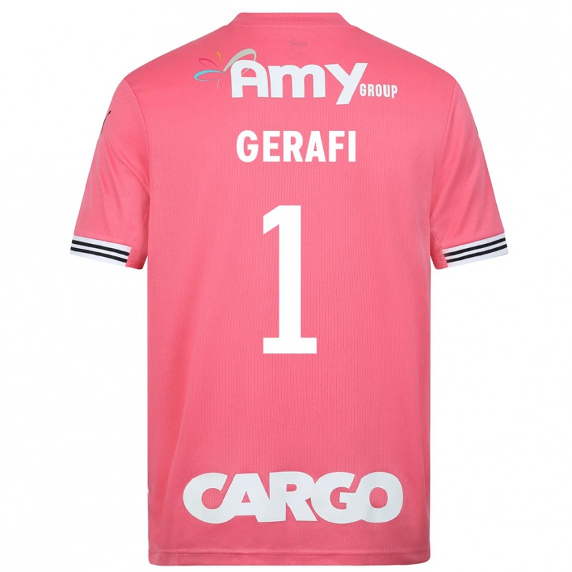 Danxen Hombre Camiseta Yoav Gerafi #1 Blanco Rosa Portero Equipación 2025/26 La Camisa México