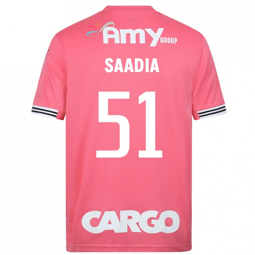 Danxen Hombre Camiseta Shalev Saadia #51 Blanco Rosa Portero Equipación 2025/26 La Camisa México