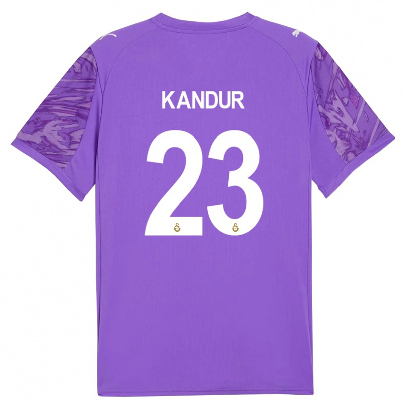 Danxen Hombre Camiseta Müge Kandur #23 Blanco Morado Portero Equipación 2025/26 La Camisa México