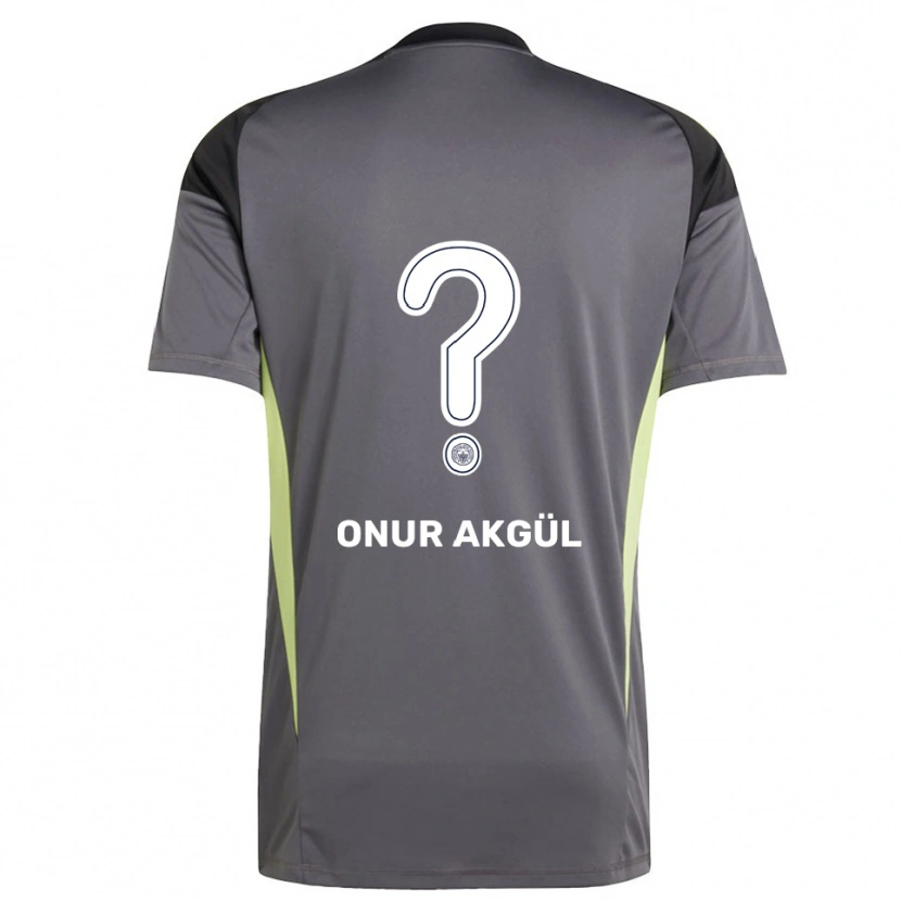 Danxen Hombre Camiseta Rüzgar Onur Akgül #0 Gris Tenue Negro Portero Equipación 2025/26 La Camisa México