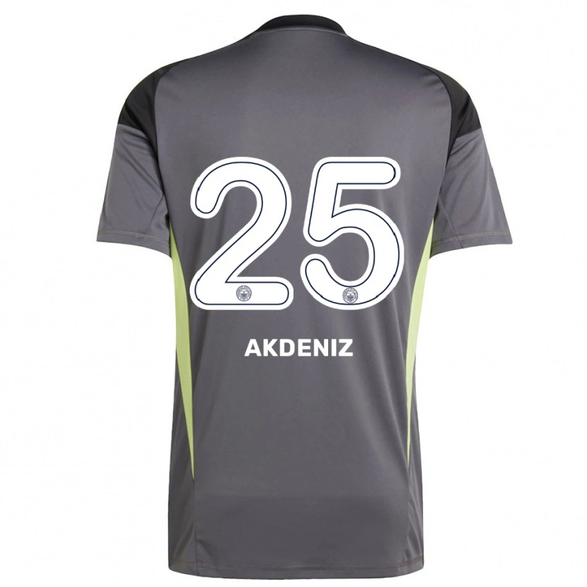 Danxen Hombre Camiseta Zeynep Akdeniz #25 Gris Tenue Negro Portero Equipación 2025/26 La Camisa México