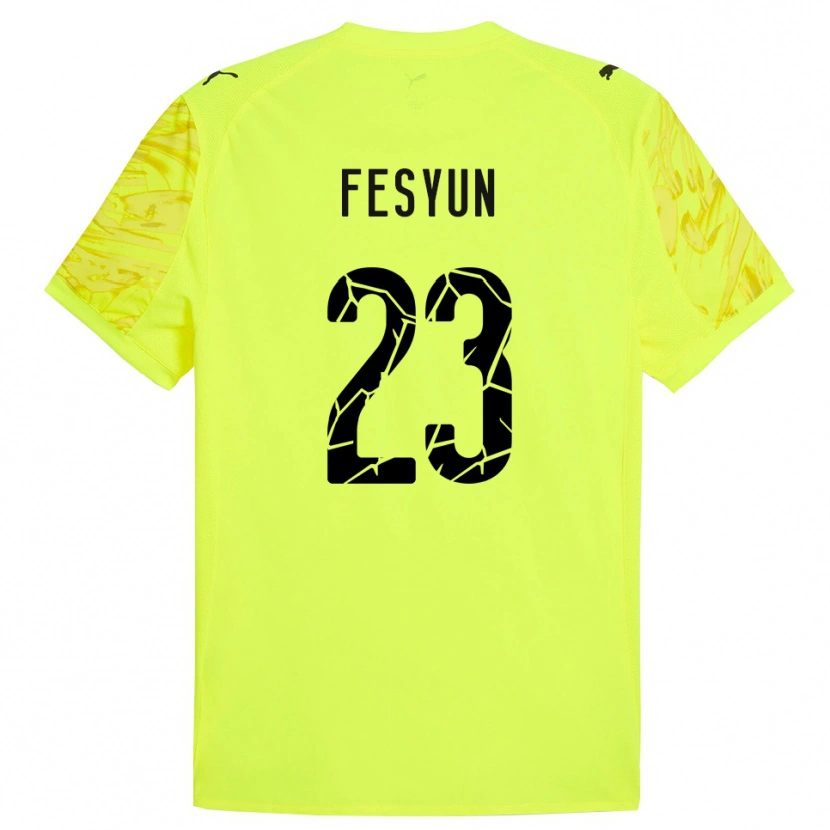 Danxen Hombre Camiseta Kiril Fesyun #23 Verde Amarillo Portero Equipación 2025/26 La Camisa México