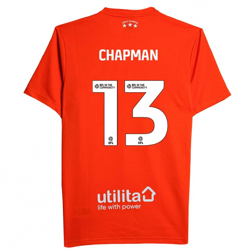 Danxen Mujer Camiseta Jacob Chapman #13 Blanco Rojo Portero Equipación 2025/26 La Camisa México
