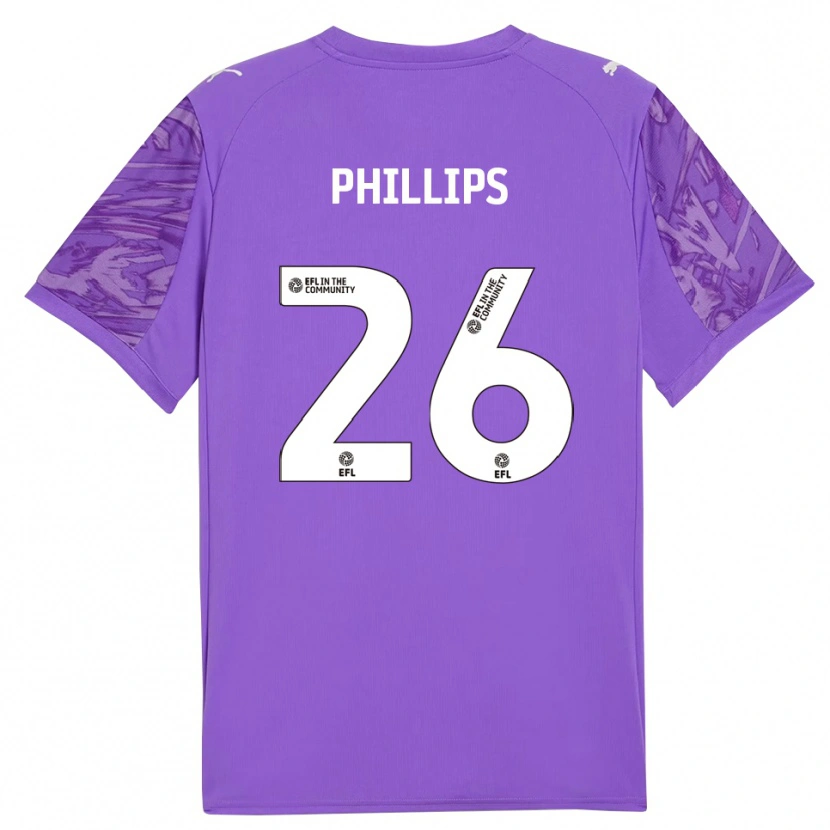 Danxen Mujer Camiseta Noah Phillips #26 Morado Oscuro Portero Equipación 2025/26 La Camisa México