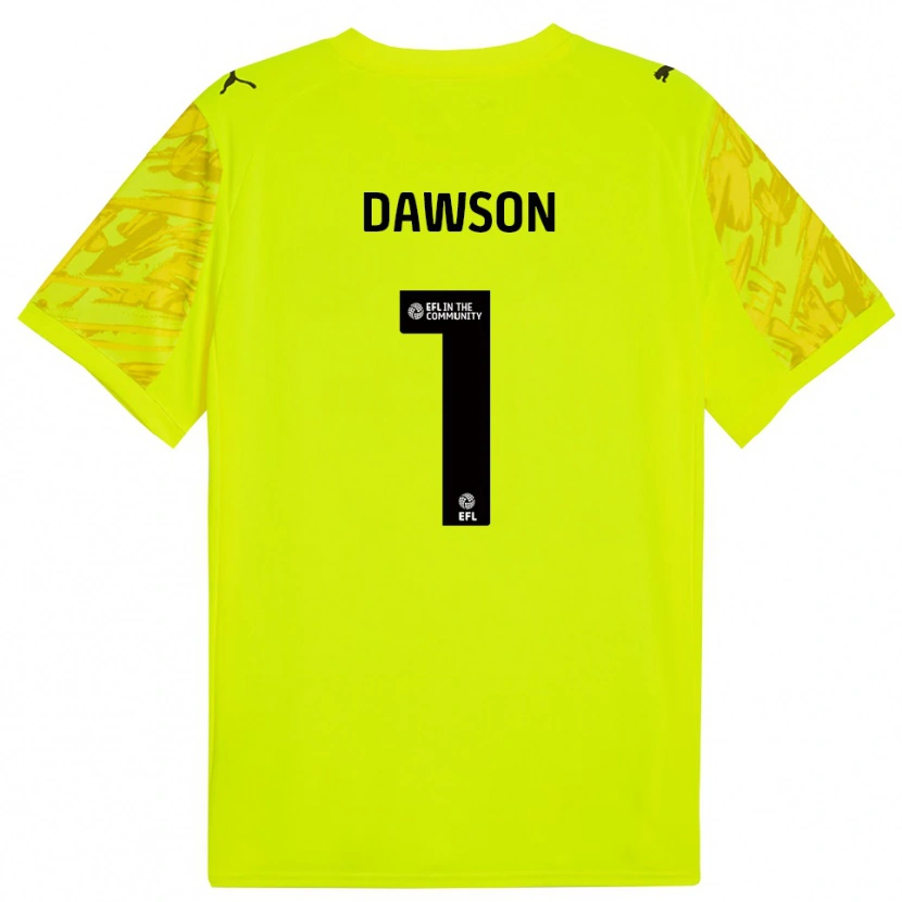 Danxen Mujer Camiseta Cameron Dawson #1 Verde Fluorescente Negro Portero Equipación 2025/26 La Camisa México