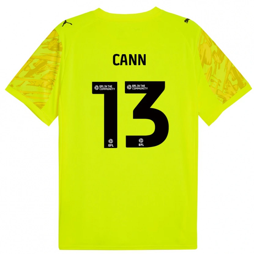 Danxen Mujer Camiseta Ted Cann #13 Verde Fluorescente Negro Portero Equipación 2025/26 La Camisa México