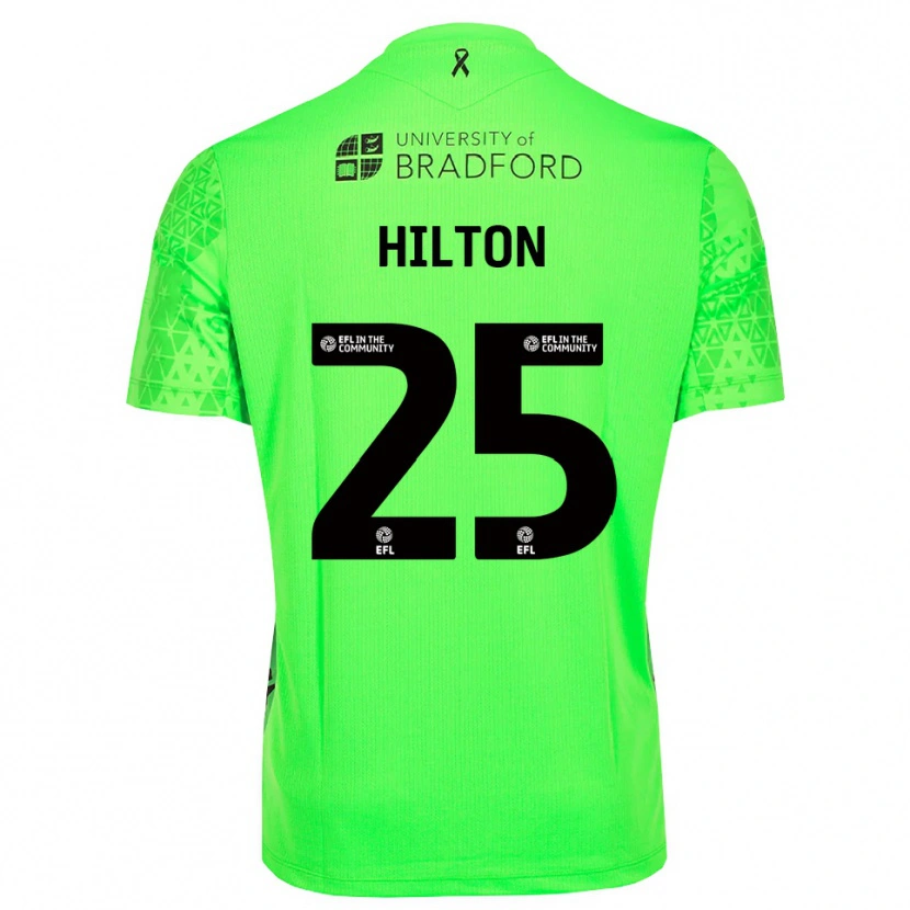 Danxen Mujer Camiseta Joe Hilton #25 Verde Primavera Portero Equipación 2025/26 La Camisa México