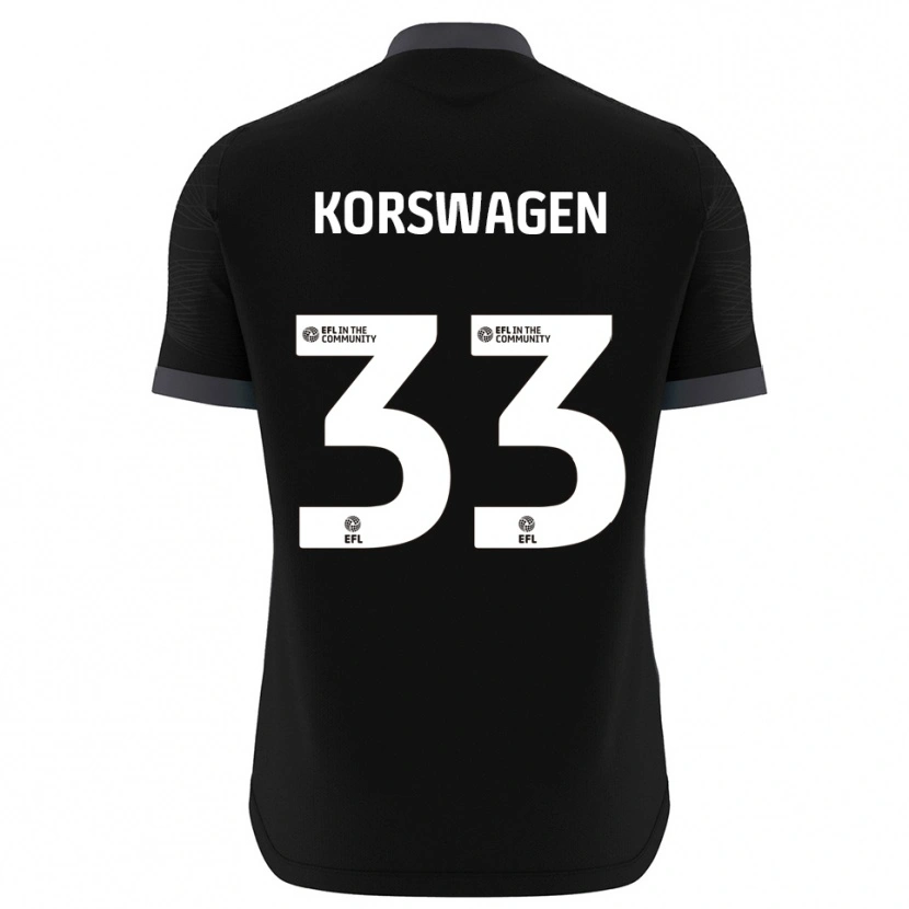 Danxen Mujer Camiseta Mattijis Korswagen #33 Blanco Negro Portero Equipación 2025/26 La Camisa México