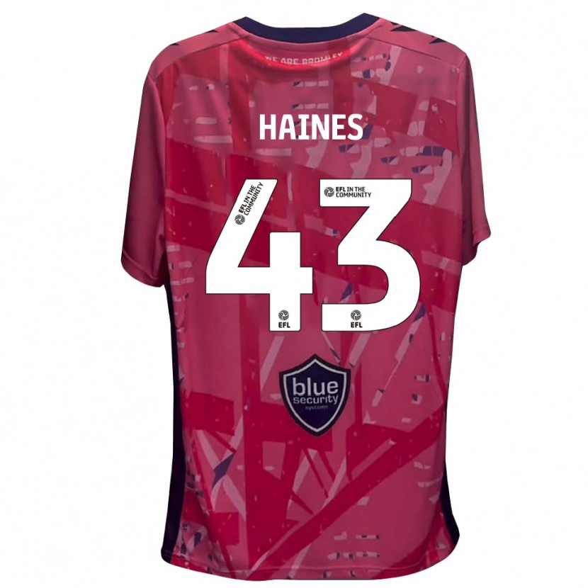 Danxen Mujer Camiseta Harry Haines #43 Blanco Rosa Portero Equipación 2025/26 La Camisa México